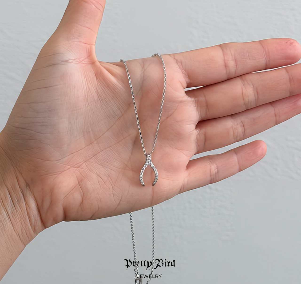 Crystal Wishbone Necklace