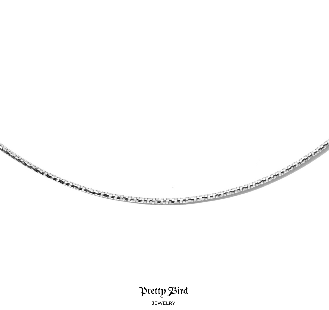 Italian Platinum Diamond Cut Wire Choker