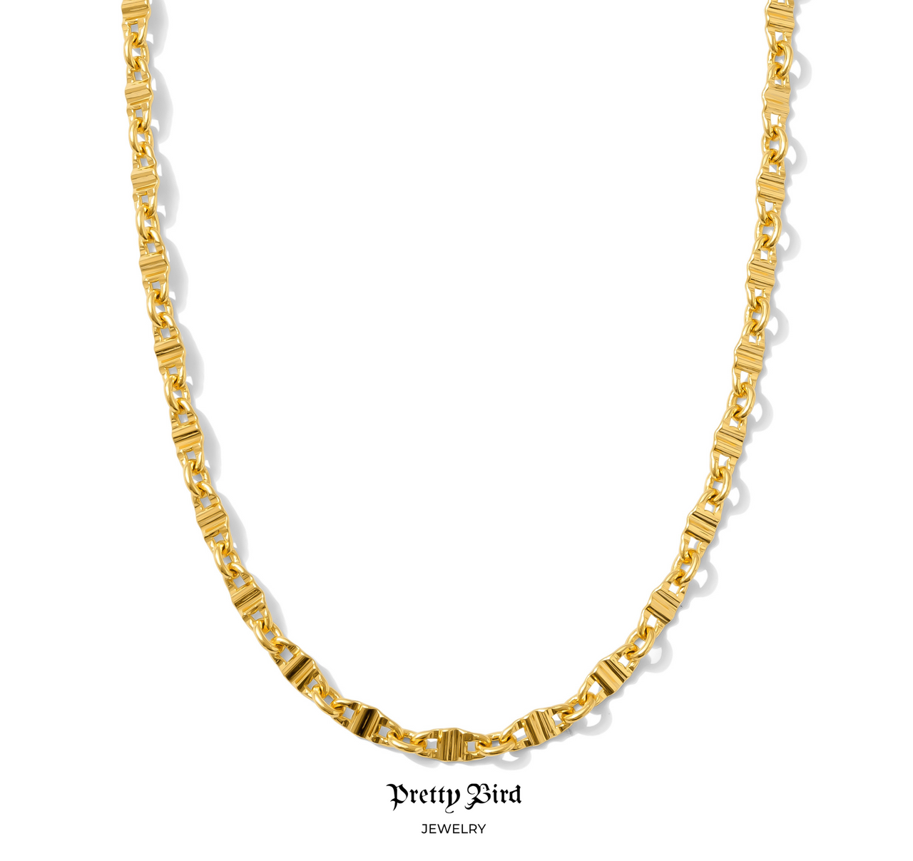 The Rose Nugget Bar Link Necklace