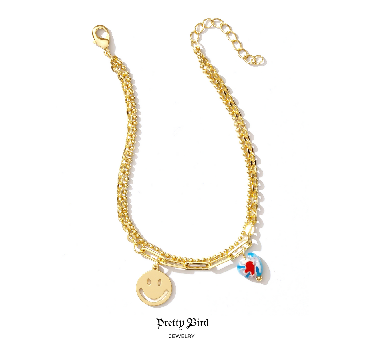 Smiley Face Charm Bracelet