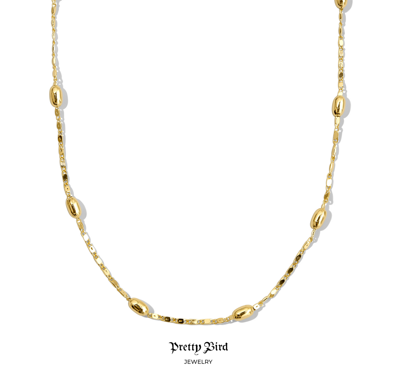 Bead Spacer Bar Link Chain Neckalce