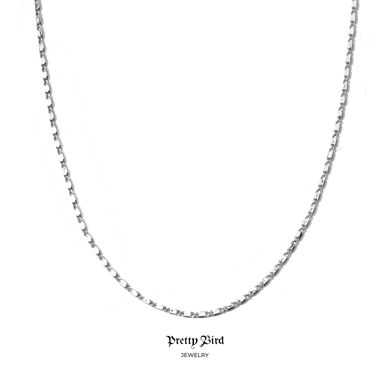 The White Bar Link Necklace