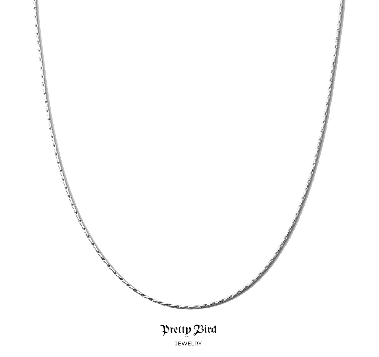 The White Skinny Snake Chain Necklace