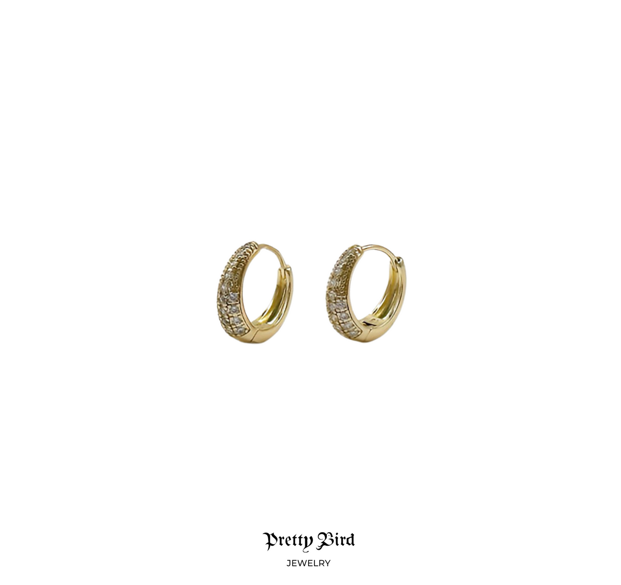 Pavè Tapered Hoop Earrings