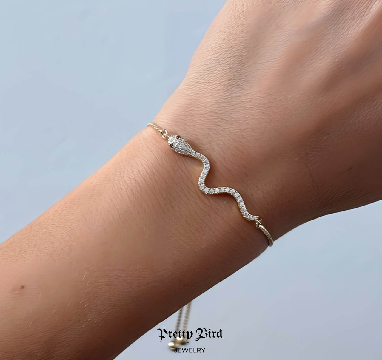 Snake Box Chain Lariat Bracelet