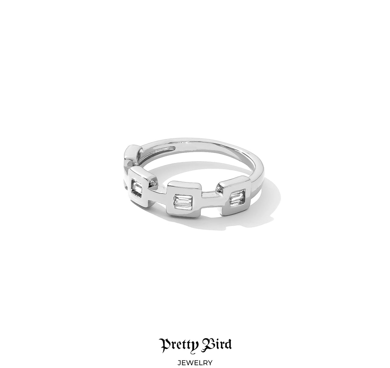 Baguette Cube Link Ring