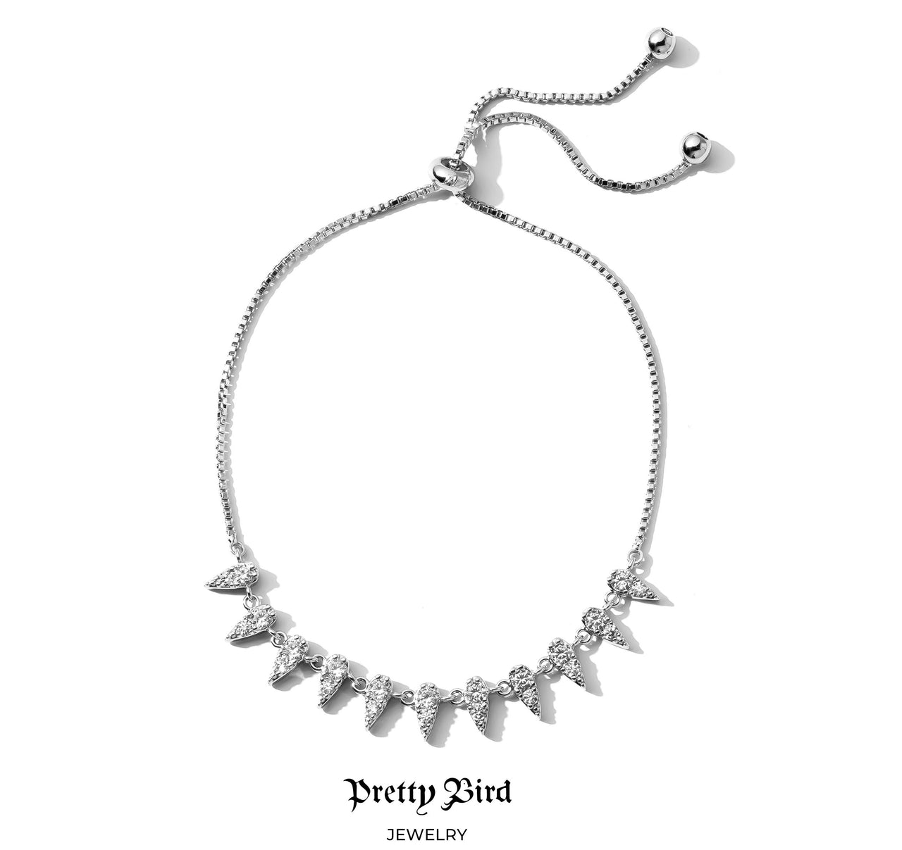 Crystal Fang Lariat Bracelet