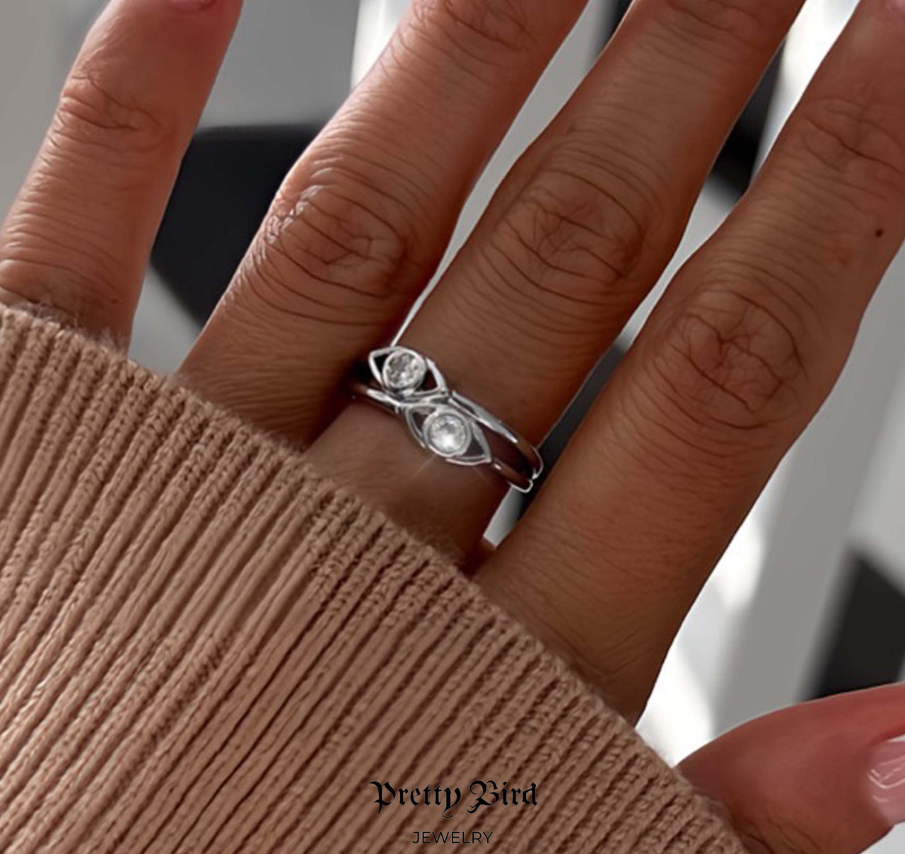 Twin Evil Eye Ring
