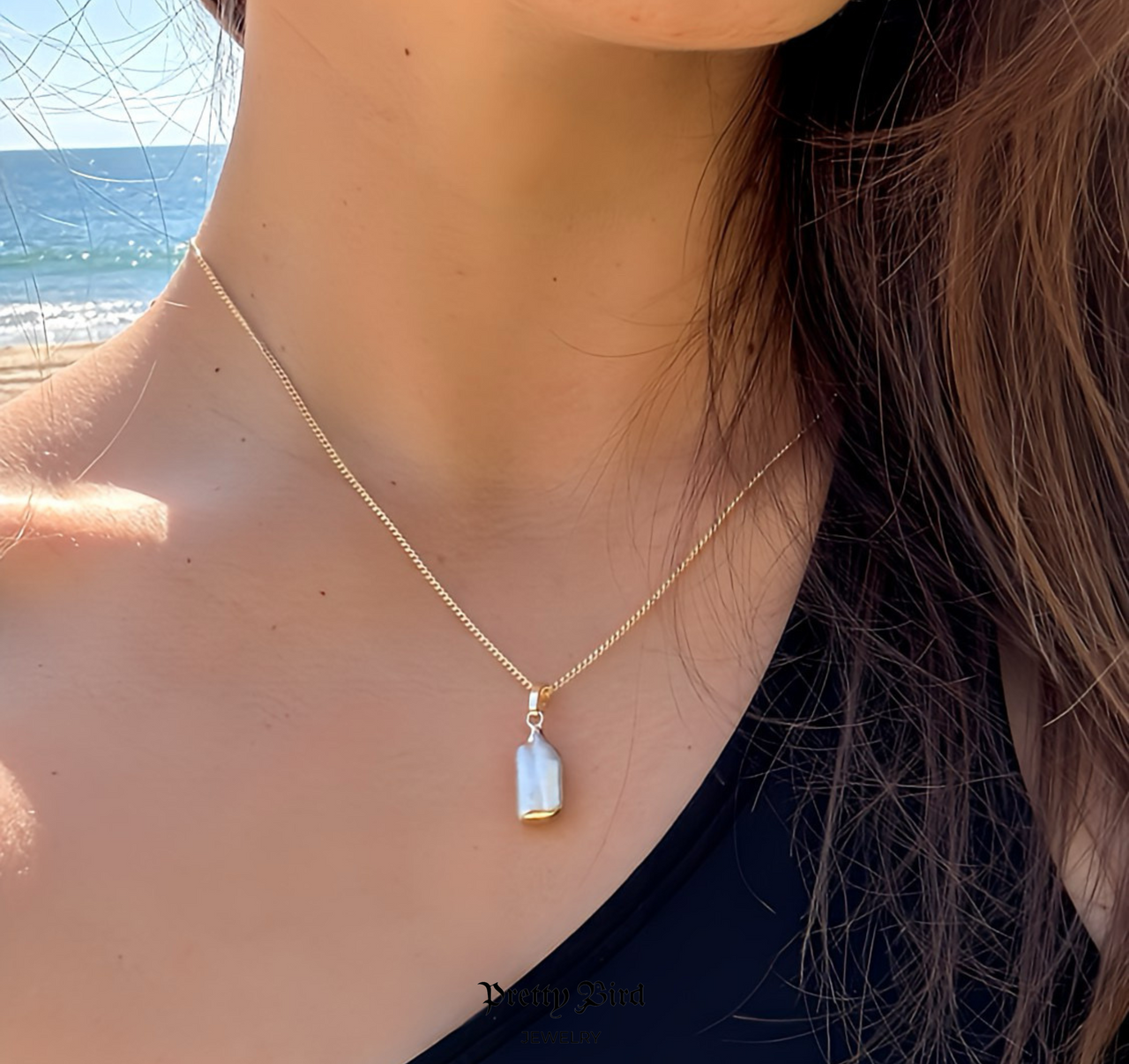 Pearl Drop Pendant Necklace