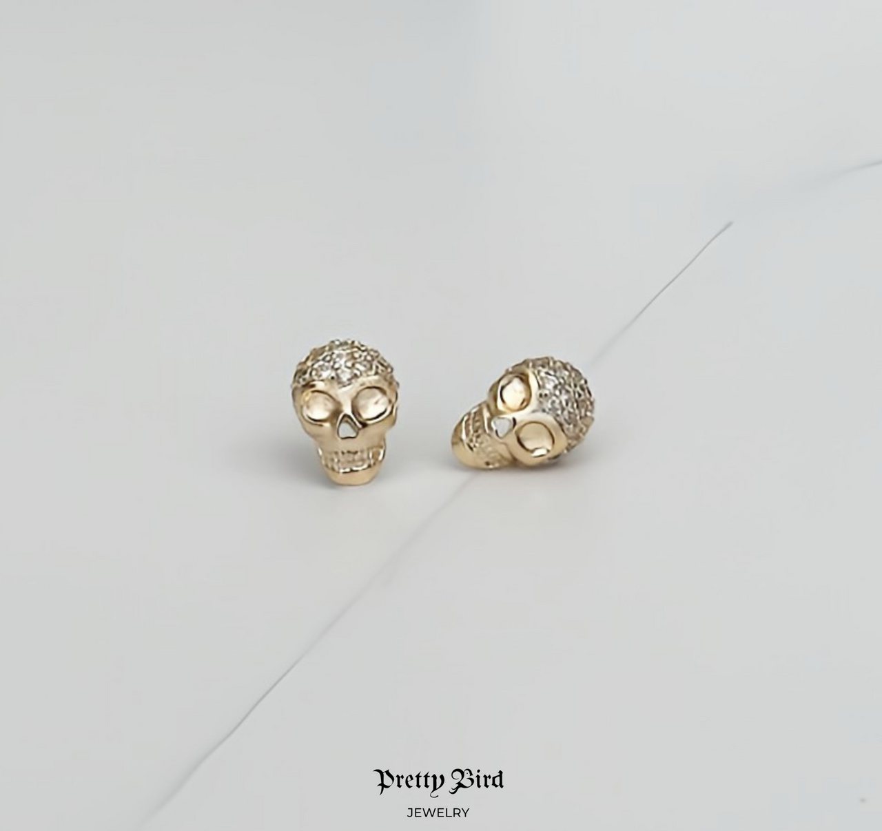 Pavé Skull Stud Earrings