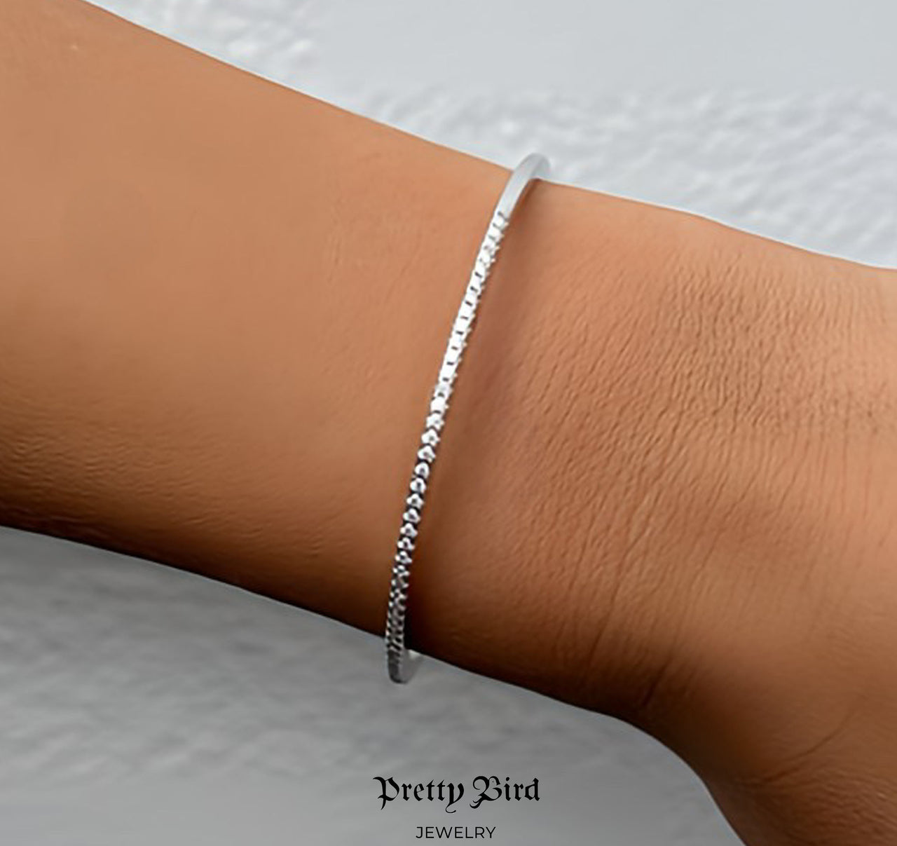 Moissanite Stacking Bangle