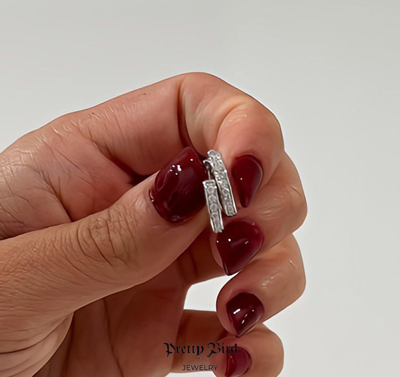 Moissanite Huggie Earrings