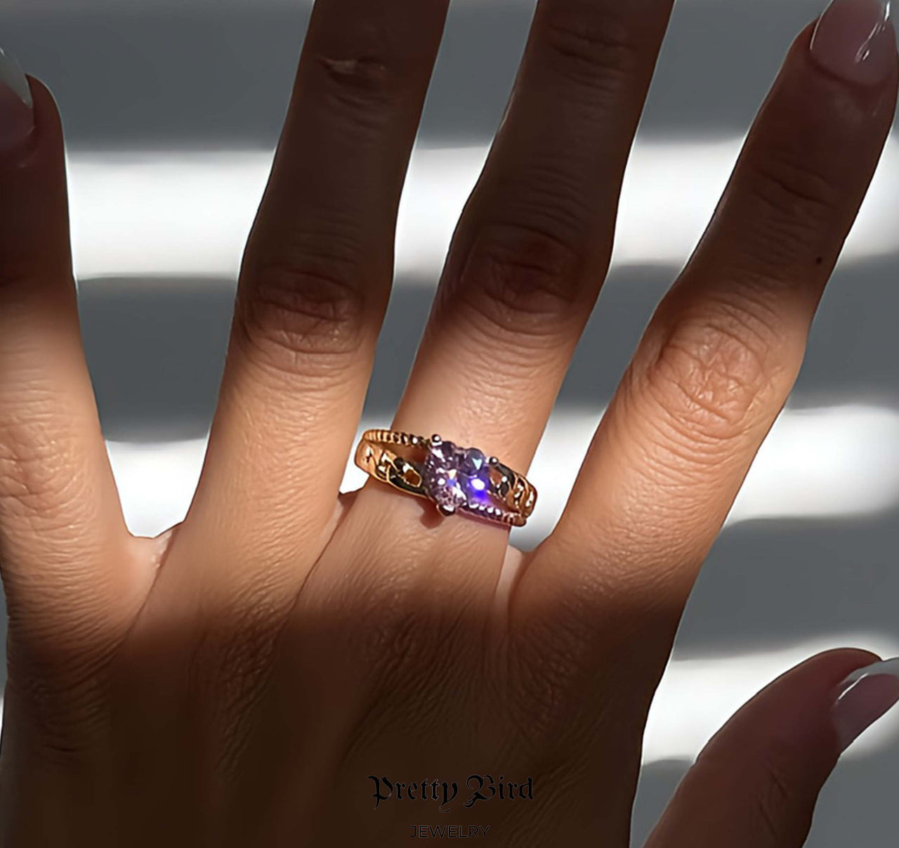 Purple Heart Ring