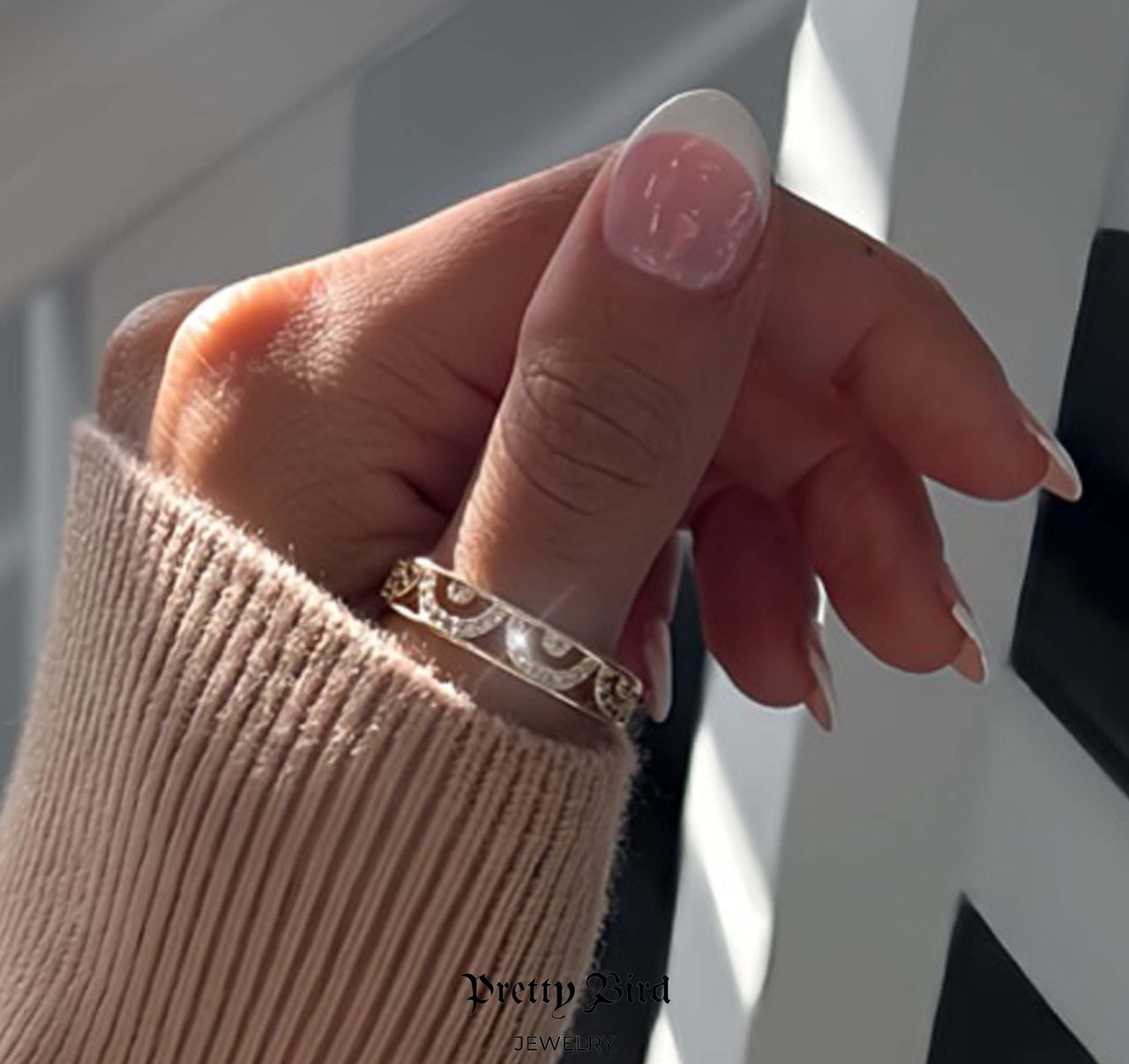Cut Out Pavé Band