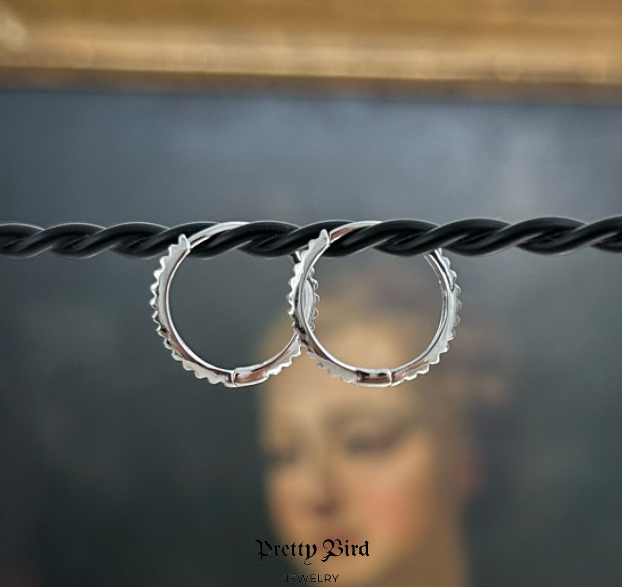 Spike Edge Hoop Earrings