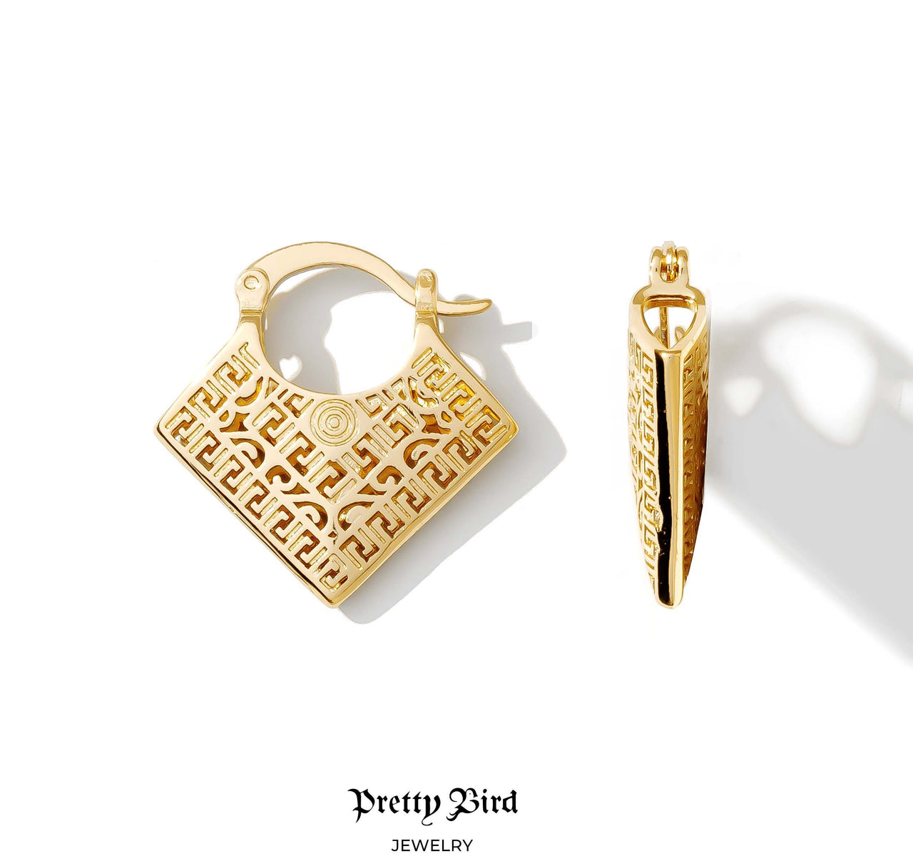 Textured Huggie Hoop Earrings