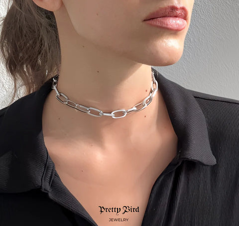 Thick Paperclip Necklace