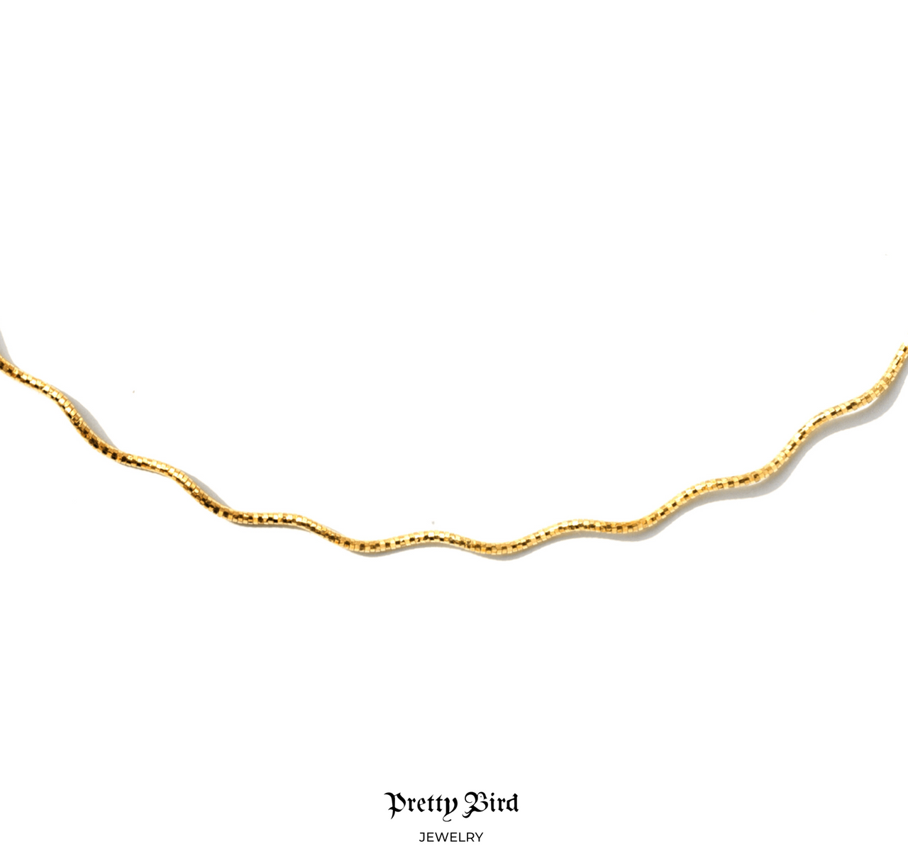 Italian Gold Wavy Wire Choker