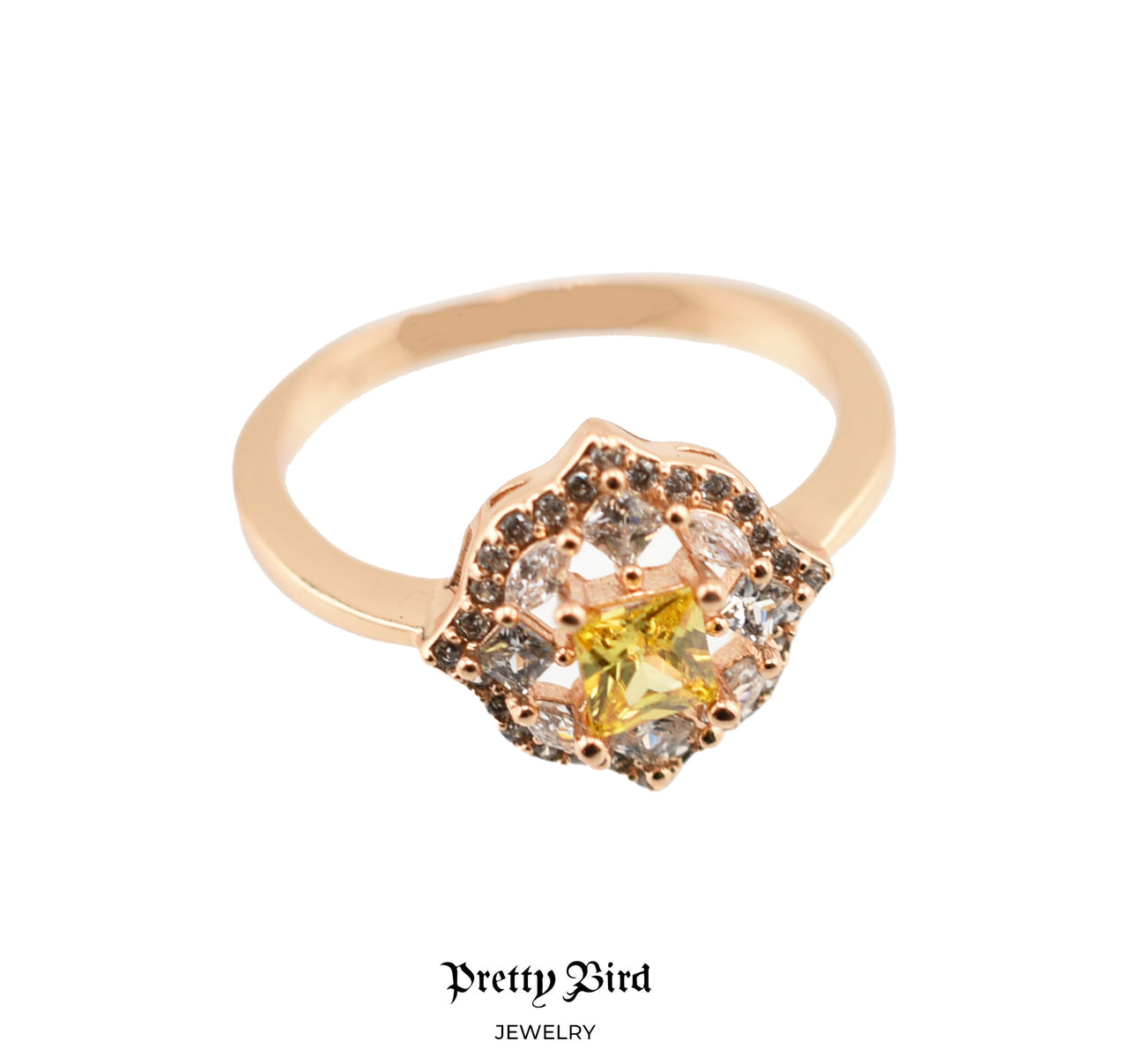 Rose Canary Flower Ring