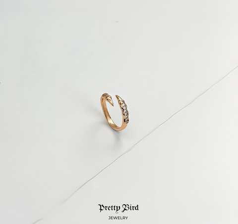 Pavè Crystal Claw Stacking Band Ring