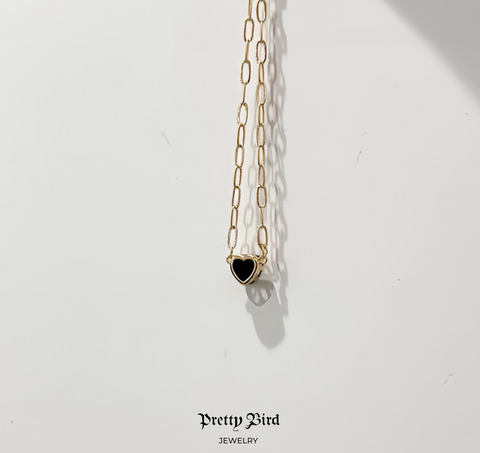 Black Heart Necklace