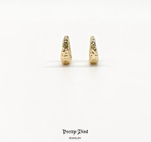 Textured Tapered Hoop Earrings