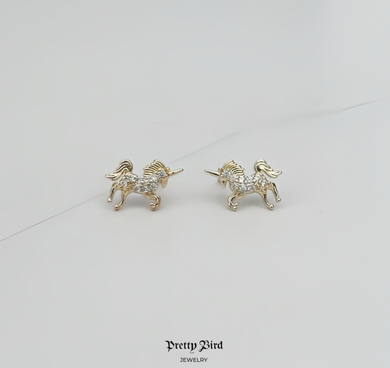 Pavé Unicorn Stud Earrings