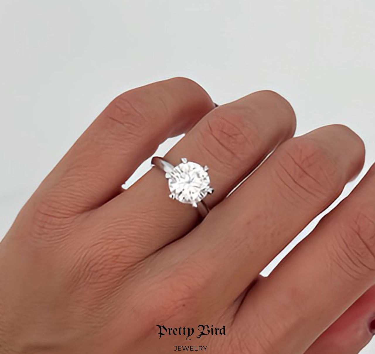 Moissanite 5ct Solitaire Ring