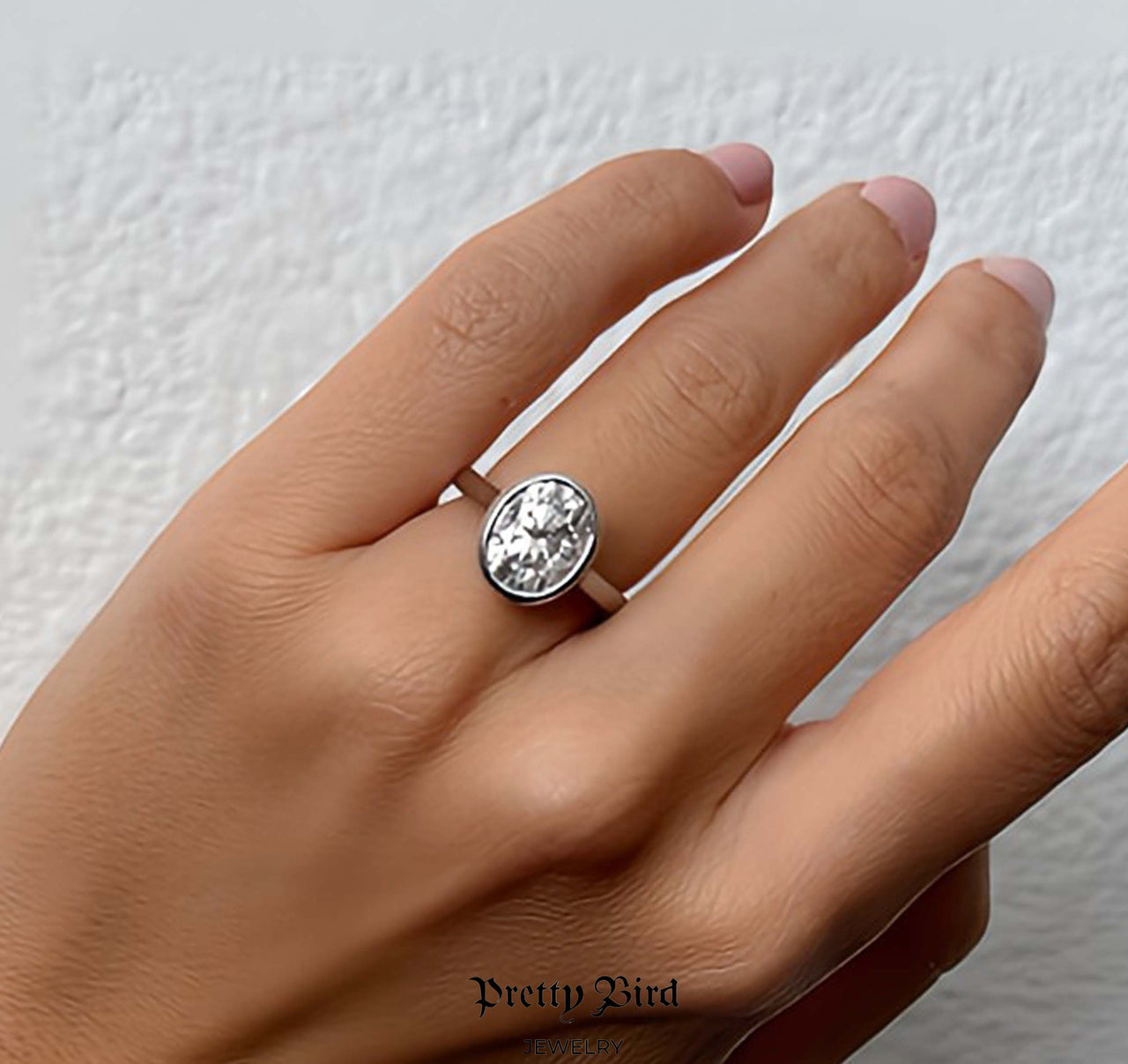 Moissanite 3ct Oval Ring