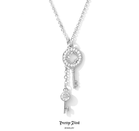 Pavé Key Set Necklace